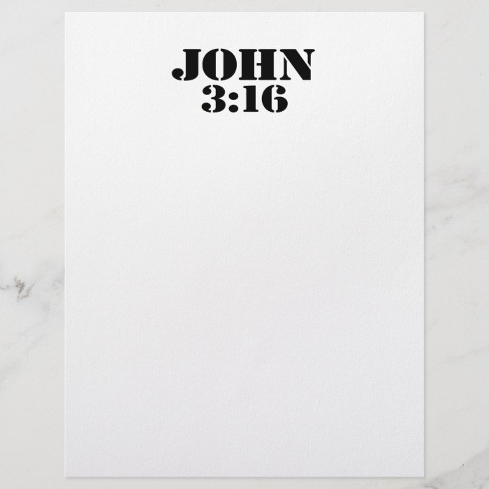 John 316 personalized flyer