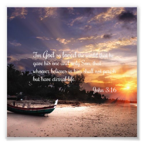 John 316 1 NIV _ Scripture Christian Wall Art