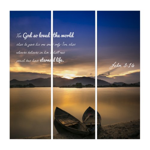 John 316 22 NIV _ Scripture Christian Wall Art