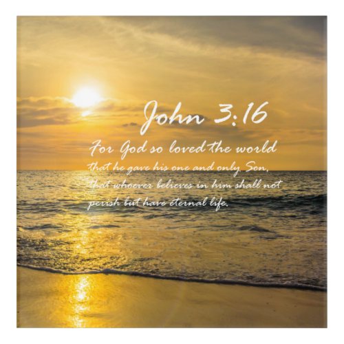 John 316 2 NIV _ Scripture Christian Wall Art