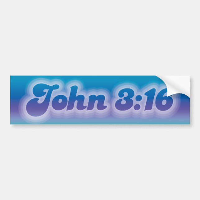 John 3:16 3 bumper sticker (Front)