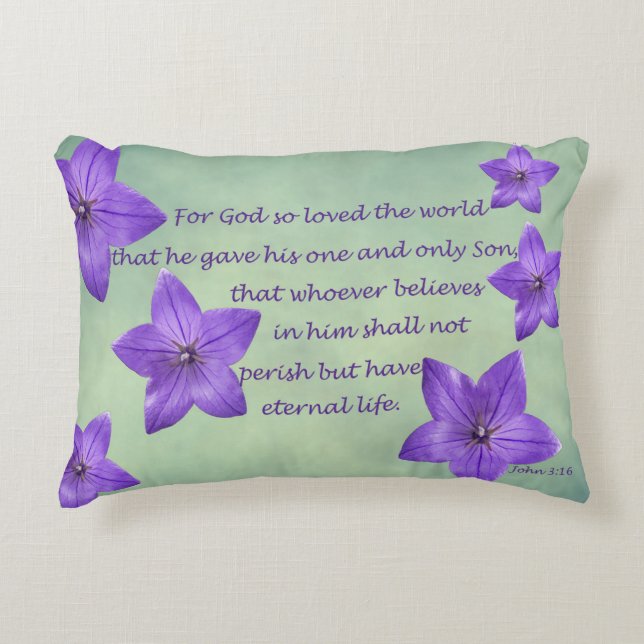 John 3:16 accent pillow (Front)