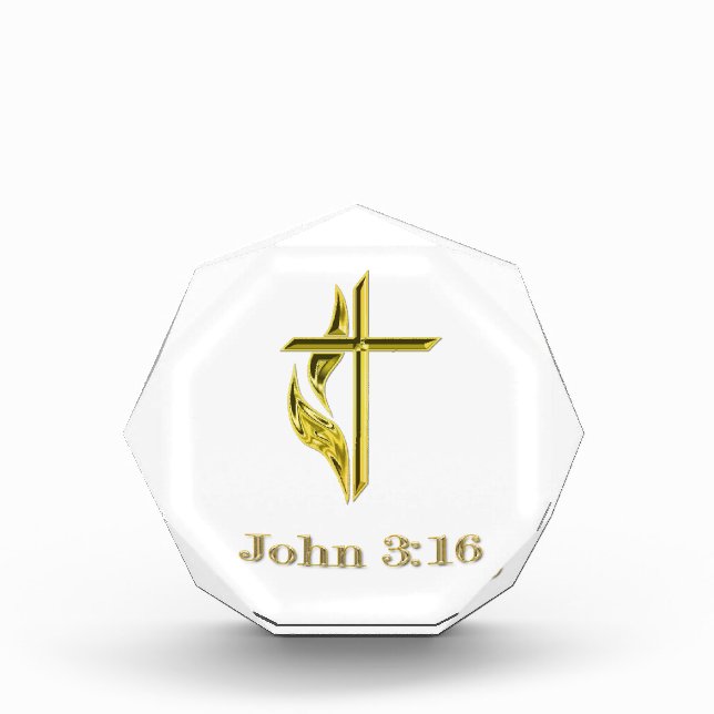 John 3:16 acrylic award (Front)
