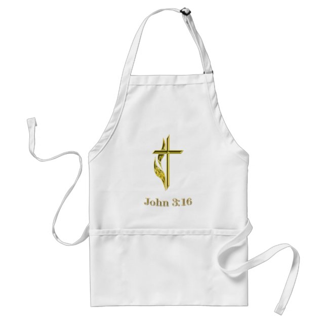 John 3:16 adult apron (Front)