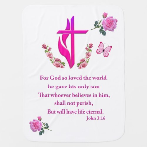 John 316 baby blanket