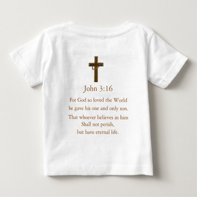 John 3:16 baby T-Shirt (Back)