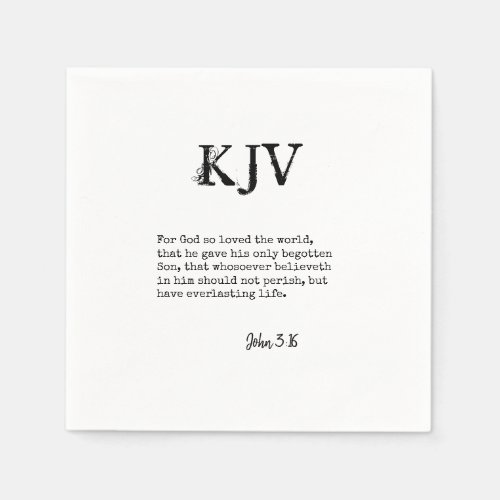 John 316 Bible Quote _ Can be Customized Napkins