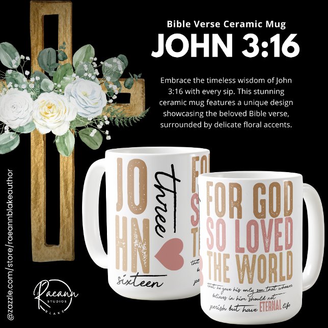 John 3:16 Bible Verse Ceramic Mug (Creator Uploaded)