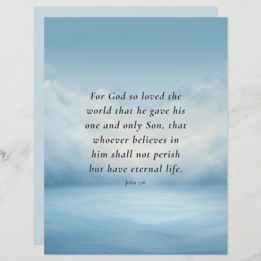 John 3:16 Bible Verse Image (Front/Back)