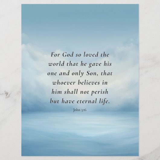 John 3:16 Bible Verse Image (Front)
