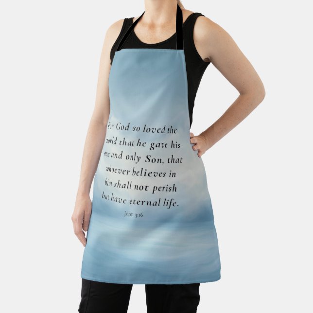 John 3:16 Bible Verse Image Apron (Insitu)
