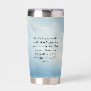 John 3:16 Bible Verse Image Insulated Tumbler