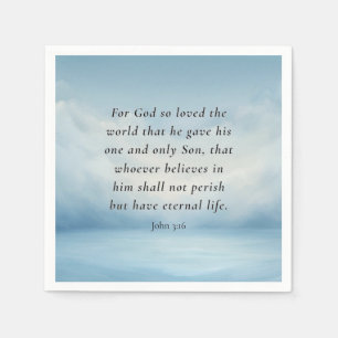John 3:16 Bible Verse Image Napkins