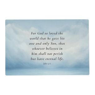 John 3:16 Bible Verse Image Placemat