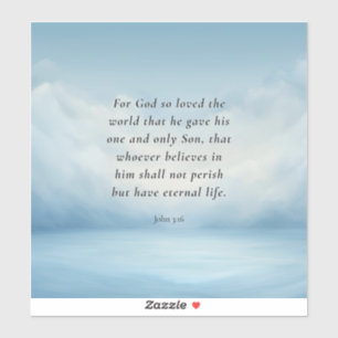 John 3:16 Bible Verse Image Sticker