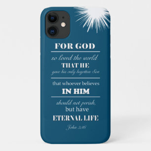 John 3:16 Bible Verse inspirational iPhone 11 Case