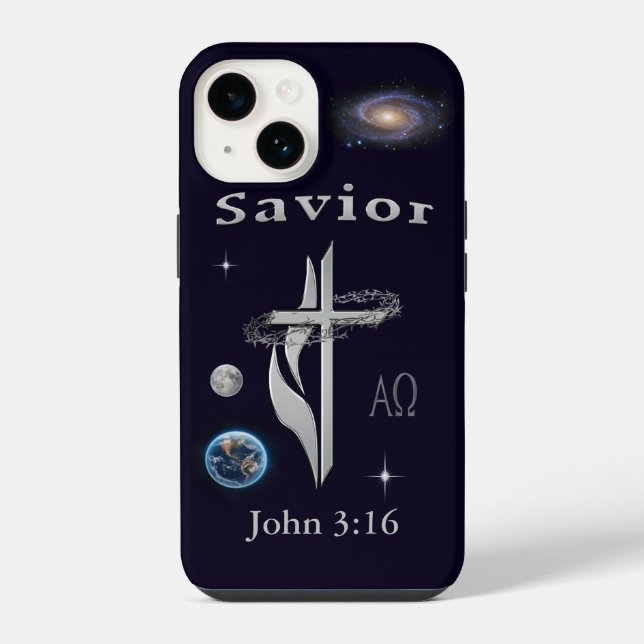 John 3:16 Bible verse Iphone Case (Back)