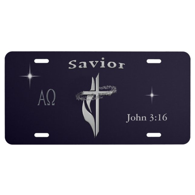 John 3:16 Bible verse License Plate (Front)