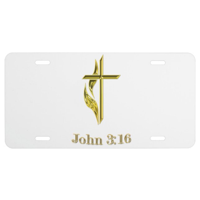 John 3:16 Bible verse License Plate (Front)