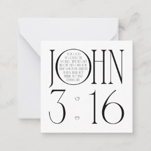 John 3:16 Bible Verse Note Card