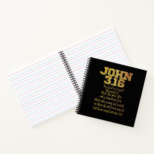 John 316 Bible Verse Notebook