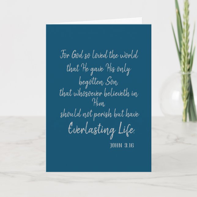John 3.16 Bible Verse/Raise a Hallelujah Card (Front)