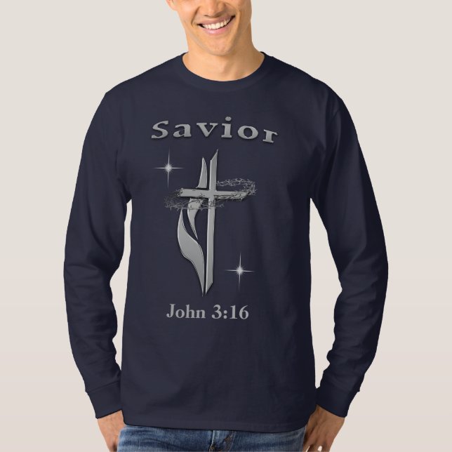 John 3:16 Bible verse T-Shirt (Front)