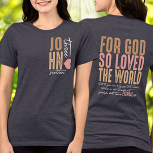 John 3:16 Bible Verse Tri-Blend Shirt