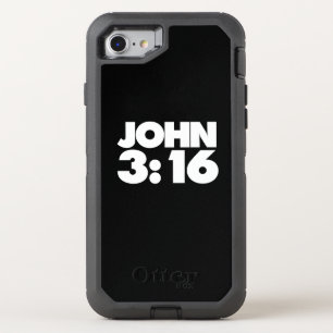 John 3:16 bible verses for christians OtterBox defender iPhone SE/8/7 case