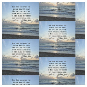 JOHN 3:16 BLUE SKIES SCRIPTURE PHOTO FABRIC