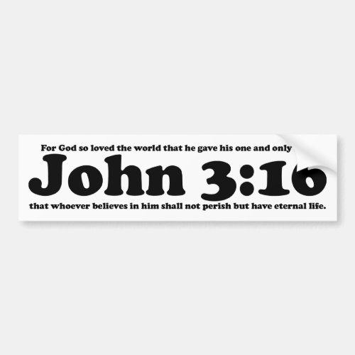 John 316 bumper sticker