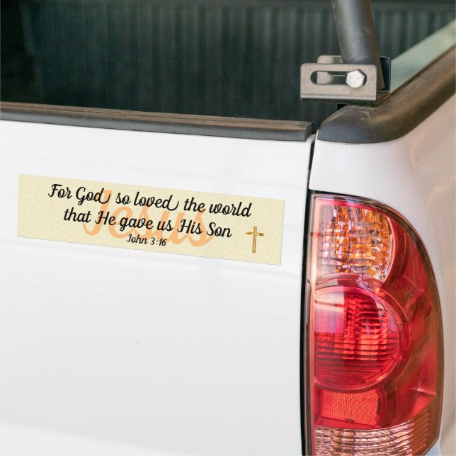 John 3:16 bumper sticker (On Truck)