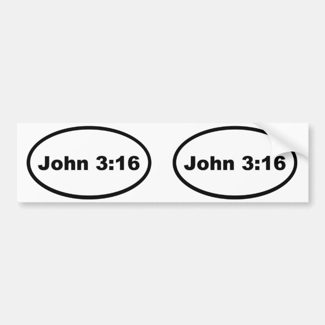 John 3:16 bumper sticker (Front)
