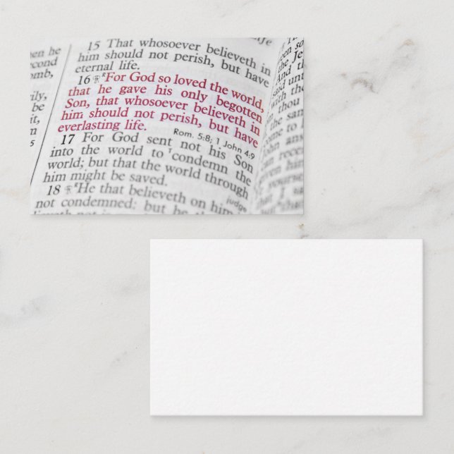 John 3:16 business card (Front/Back)