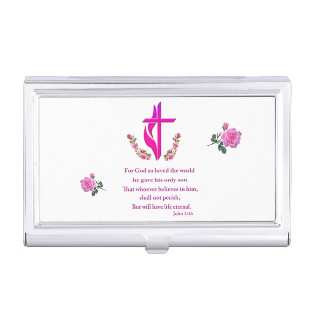 John 3:16 business card case (Front)
