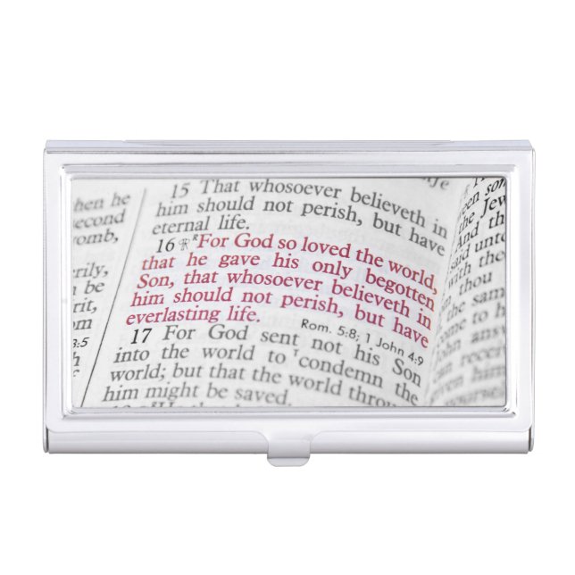 John 3:16 business card case (Front)