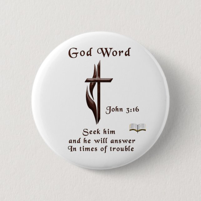John 3:16 button (Front)
