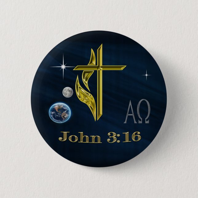 John 3:16 button (Front)