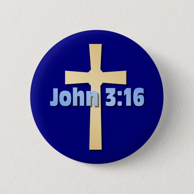 John 3:16 button (Front)