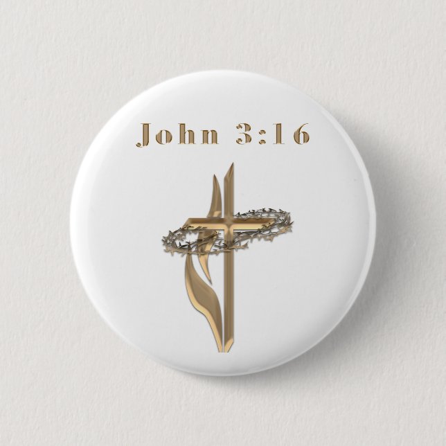 John 3:16 button (Front)