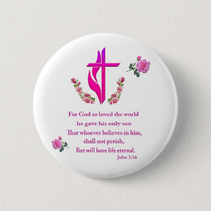 John 3:16 button