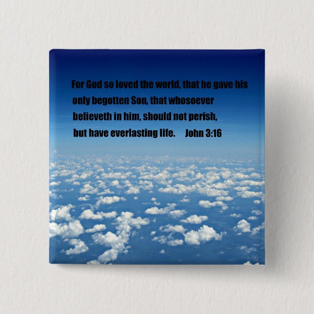 John 3:16 button (Front)