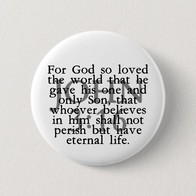 John 3:16 button (Front)