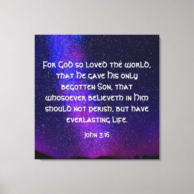 John 3:16 canvas print (Front)