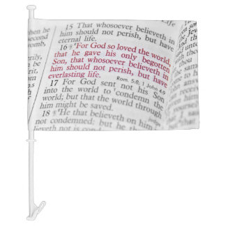 John 3:16 car flag