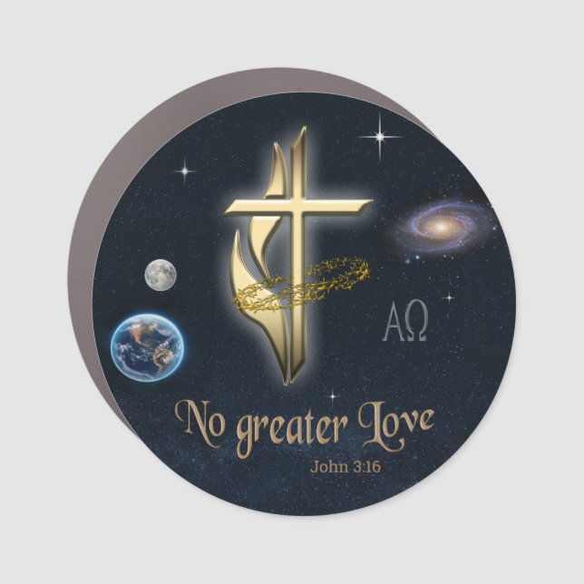 John 3:16 car magnet (Front)
