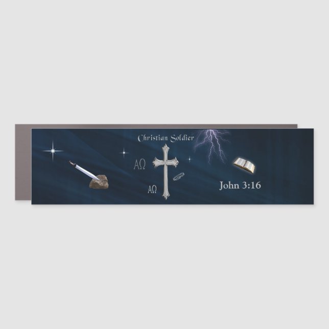 John 3:16 car magnet (Front)