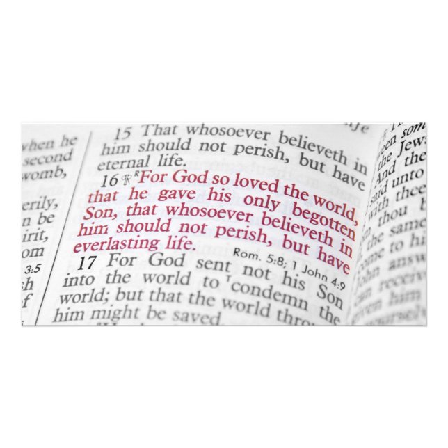 John 3:16 card (Front)
