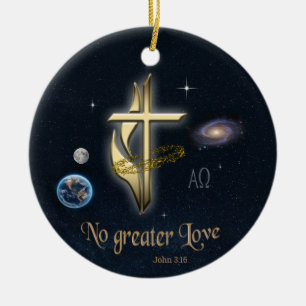 John 3:16 ceramic ornament