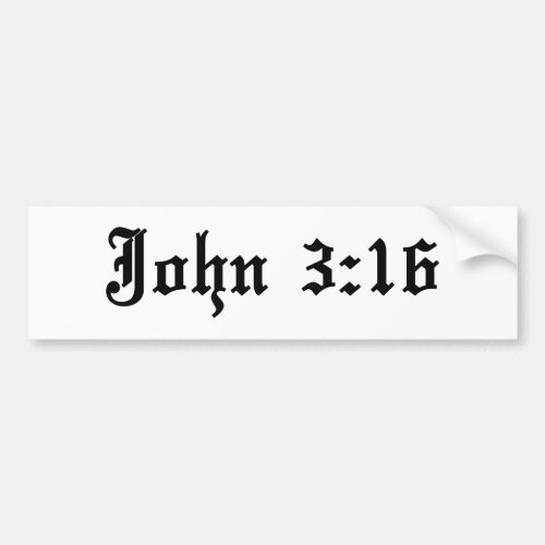john 316 christian bible verse bumper sticker